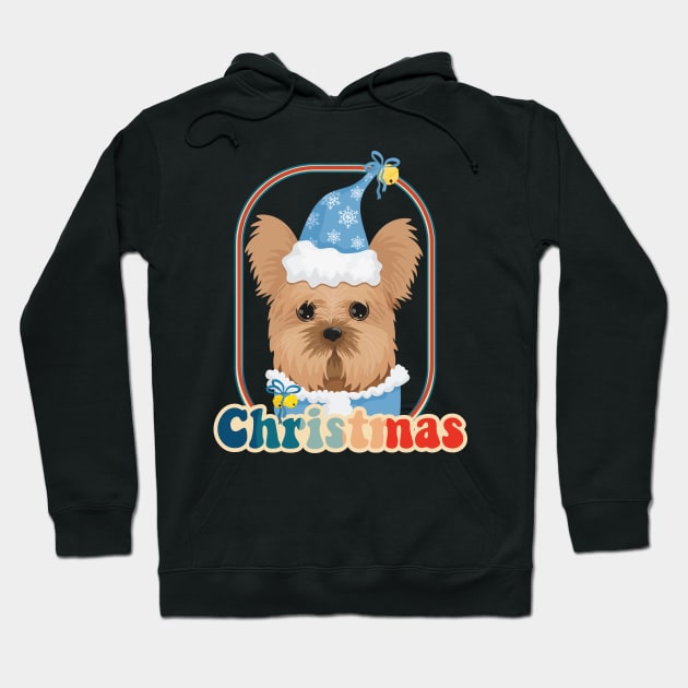 Merry Christmas My Best Friend Dog | Yorkshire Terriers Hoodie by i am Cuta